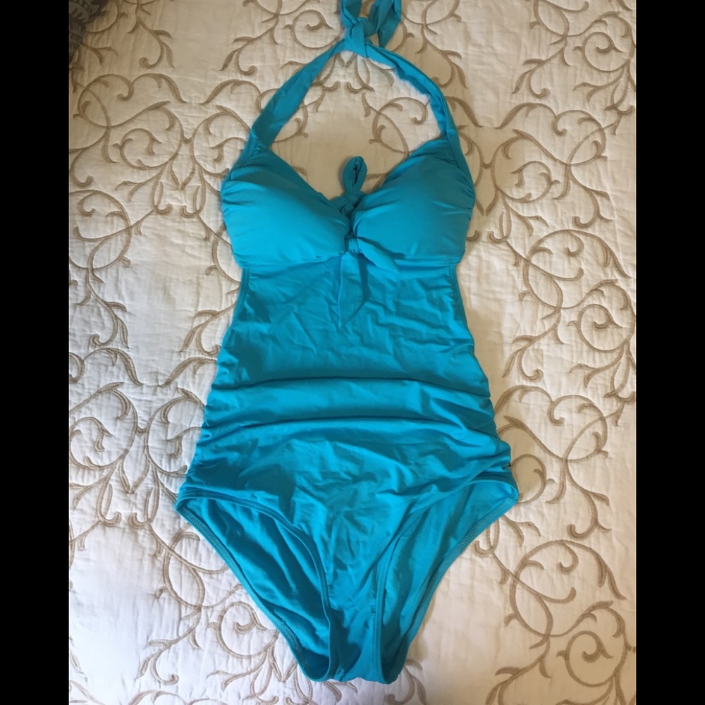 Cute blue one piece bathing suit